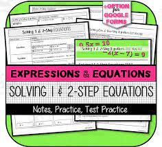 Solving One Two Step Equations With