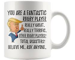 coffee mug rugby player trump gifts