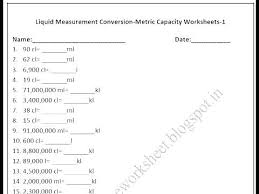Metric System Conversion Chart Converting Units Of Mass Worksheets