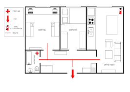 apartment evacuation plan template mydraw