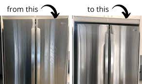 to clean brushed stainless steel fridge