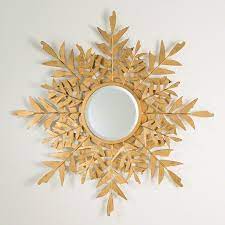 studio a palm leaf mirror gold