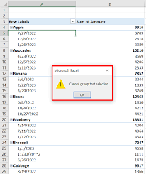 fix cannot group dates in pivot table