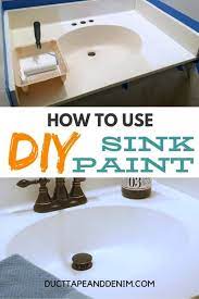 How To Paint A Sink A Diy Bathroom
