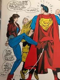 Legendary love and partnership between lois lane, clark kent and his superhero alter. Comic Excerpt Lois Lane Kicking Superman In The Butt Superman The Man Of Steel 18 Dccomics