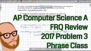 computer science a 2017 frq problem 3