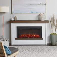 Real Flame Bernice Electric Landscape Fireplace White