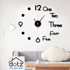 3d dotz brand acrylic wall clocks for