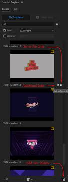 Learn where to buy.mogrts and how to install multiple.mogrt (motion graphics templates) at once using the new local templates folder in version 12.1 of. Solved Motion Graphics Folder Location Adobe Support Community 9940725
