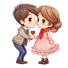 cute kissing boy valentines day