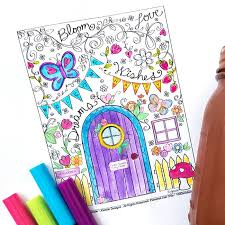 Fairy Garden Coloring Page 100 Directions