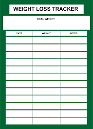 12 best printable weight log sheet pdf