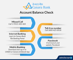 We offer wide range of consumer banking services like savings account, fixed deposit, debit card, loan. Canara Bank Account Balance Check Minimum Balance Enquiry Online