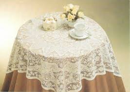 Lace Tablecloth With Fl Design In