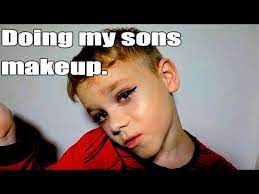 doing my sons makeup you