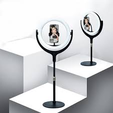 12 Dimmable Desktop Selfie Led Ring Light Stand Phone Holder Makeup Live Vedio Sale Banggood Com