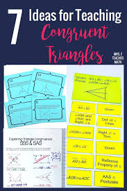 Geometry/math ii unit 6 unit title: 7 Ideas For Teaching Congruent Triangles Mrs E Teaches Math
