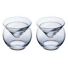 Promo 2 Pieces Stemless Martini Glasses