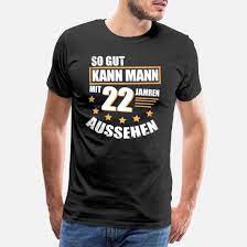 22 22. Geburtstag Geschenk für den Mann' Männer Premium T-Shirt |  Spreadshirt