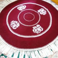 how to crochet a round fl rug with