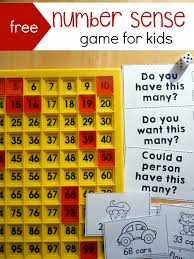 free number sense game for kids the