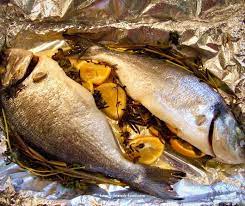 baked sea bream with herbs and lemon