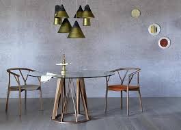 miniforms acco round glass dining table
