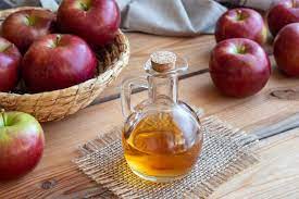 a bottle of apple cider vinegar with