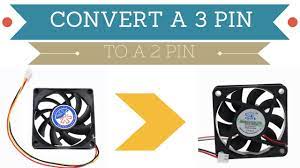 how to convert a 3 pin into a 2pin fan
