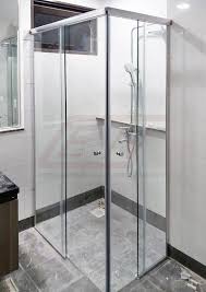 Shower Screen Central Aluminium Glass