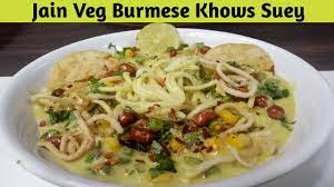 jain veg burmese khow suey recipe