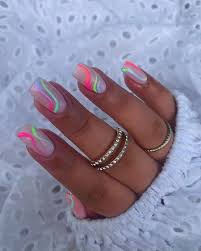 bright nails perfect for a summer mani