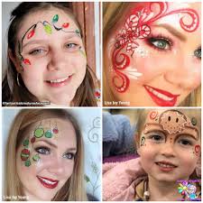 festive christmas face painting designs