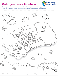 color your own rainbow printable