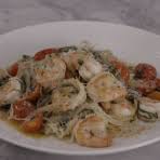 shrimp sci with capellini pasta