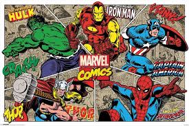 Poster Marvel Comics Character Burst