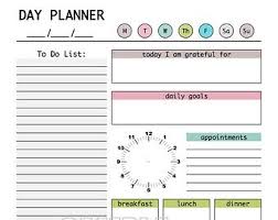Work Day Organizer Planner Page Work Planner Printable Etsy