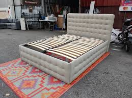 seahorse queen leather bed with storage