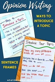 write an introduction for opinion writing