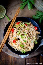 rice stick noodles stir fry china