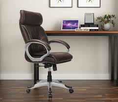 brown high back executive office chair