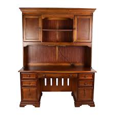 Choose from five finishes in oak or alder. 79 Off Hammary Furniture Hammary Furniture Wooden Desk With Hutch Tables