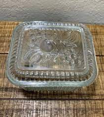 Vintage Clear Ribbed Glass Square