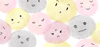 emoji round cute watercolor pink yellow