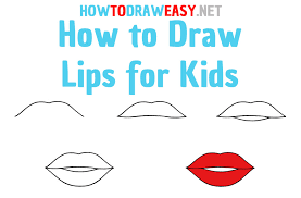 how to draw lips for kids how to draw