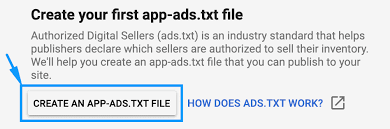 how to create an app ads txt file for