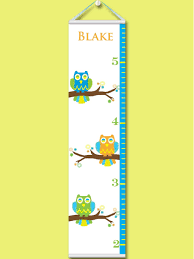 Colorful Owls Growth Chart
