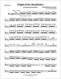 Rimsky korsakov the flight of the bumblebee sheet music. Flight Of The Bumblebee For Euphonium And Piano Nikolai Rimsky Korsakov Amazon Com Books