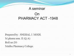 Pharmacy Act 1948 Ppt Authorstream