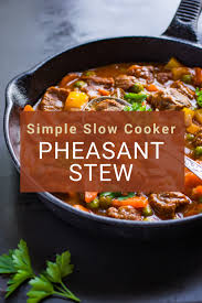 pheasant recipe simple slow cooker stew